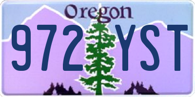 OR license plate 972YST