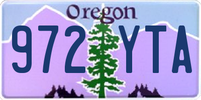 OR license plate 972YTA
