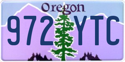 OR license plate 972YTC