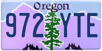 OR license plate 972YTE