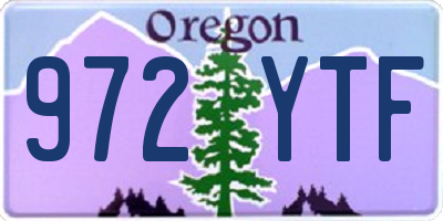 OR license plate 972YTF