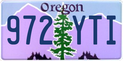 OR license plate 972YTI