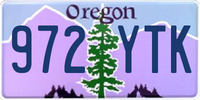 OR license plate 972YTK