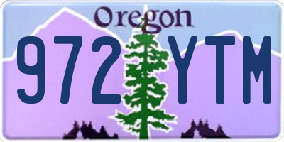 OR license plate 972YTM