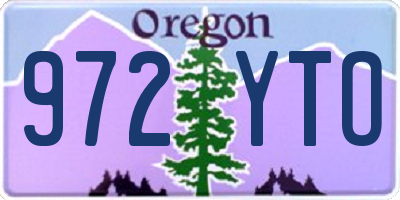 OR license plate 972YTO