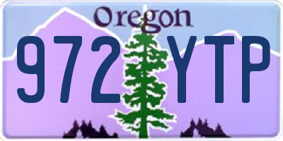 OR license plate 972YTP