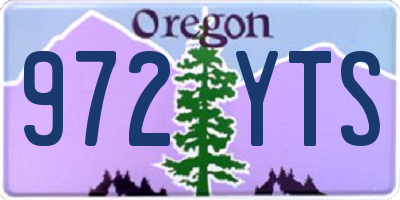 OR license plate 972YTS