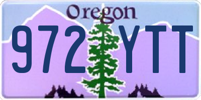 OR license plate 972YTT