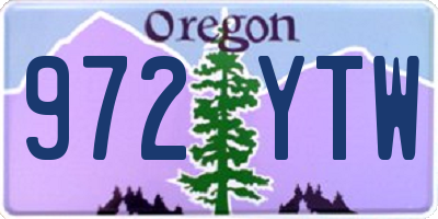 OR license plate 972YTW