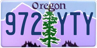 OR license plate 972YTY