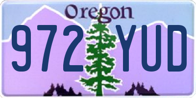 OR license plate 972YUD