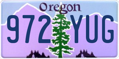 OR license plate 972YUG