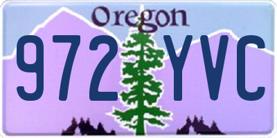 OR license plate 972YVC