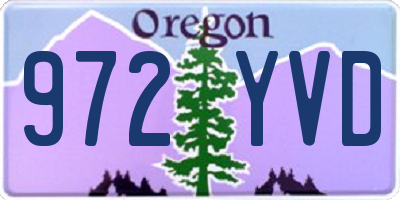 OR license plate 972YVD