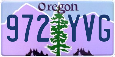 OR license plate 972YVG