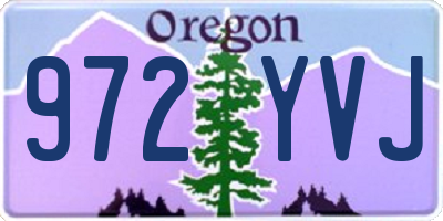 OR license plate 972YVJ