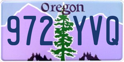 OR license plate 972YVQ