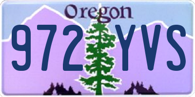 OR license plate 972YVS