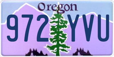 OR license plate 972YVU
