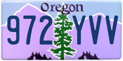 OR license plate 972YVV