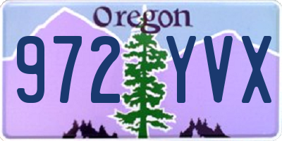 OR license plate 972YVX