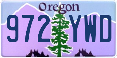 OR license plate 972YWD