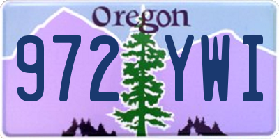 OR license plate 972YWI