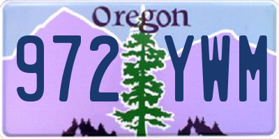 OR license plate 972YWM