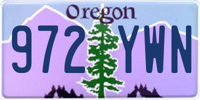 OR license plate 972YWN