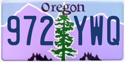 OR license plate 972YWQ
