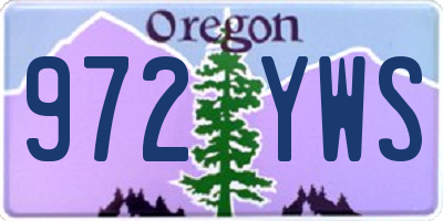 OR license plate 972YWS