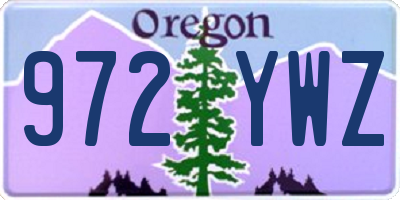 OR license plate 972YWZ