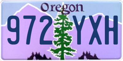 OR license plate 972YXH