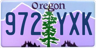 OR license plate 972YXK