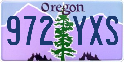 OR license plate 972YXS