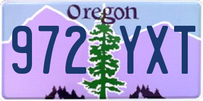 OR license plate 972YXT