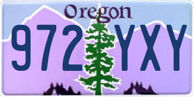 OR license plate 972YXY