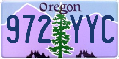OR license plate 972YYC