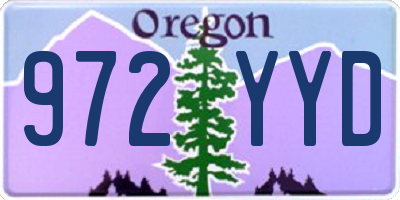 OR license plate 972YYD