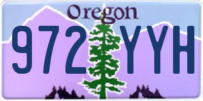 OR license plate 972YYH