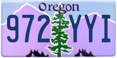 OR license plate 972YYI