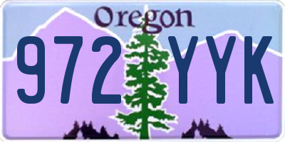 OR license plate 972YYK