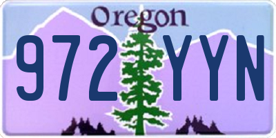 OR license plate 972YYN