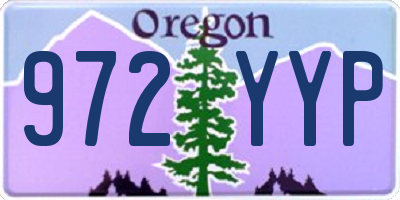 OR license plate 972YYP