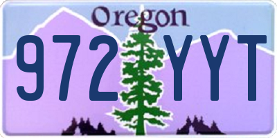 OR license plate 972YYT