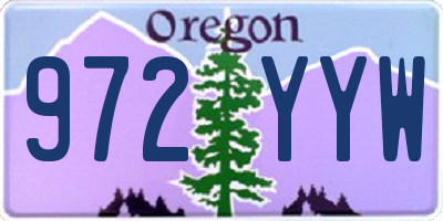 OR license plate 972YYW