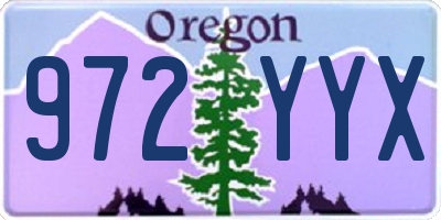 OR license plate 972YYX