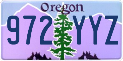 OR license plate 972YYZ