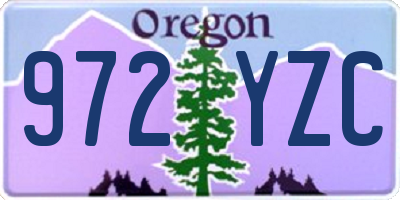 OR license plate 972YZC