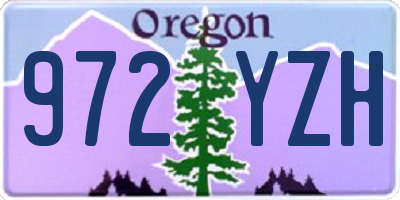 OR license plate 972YZH